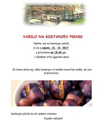 KOSTANJEV PIKNIK TD “BROD” SLADKI VRH